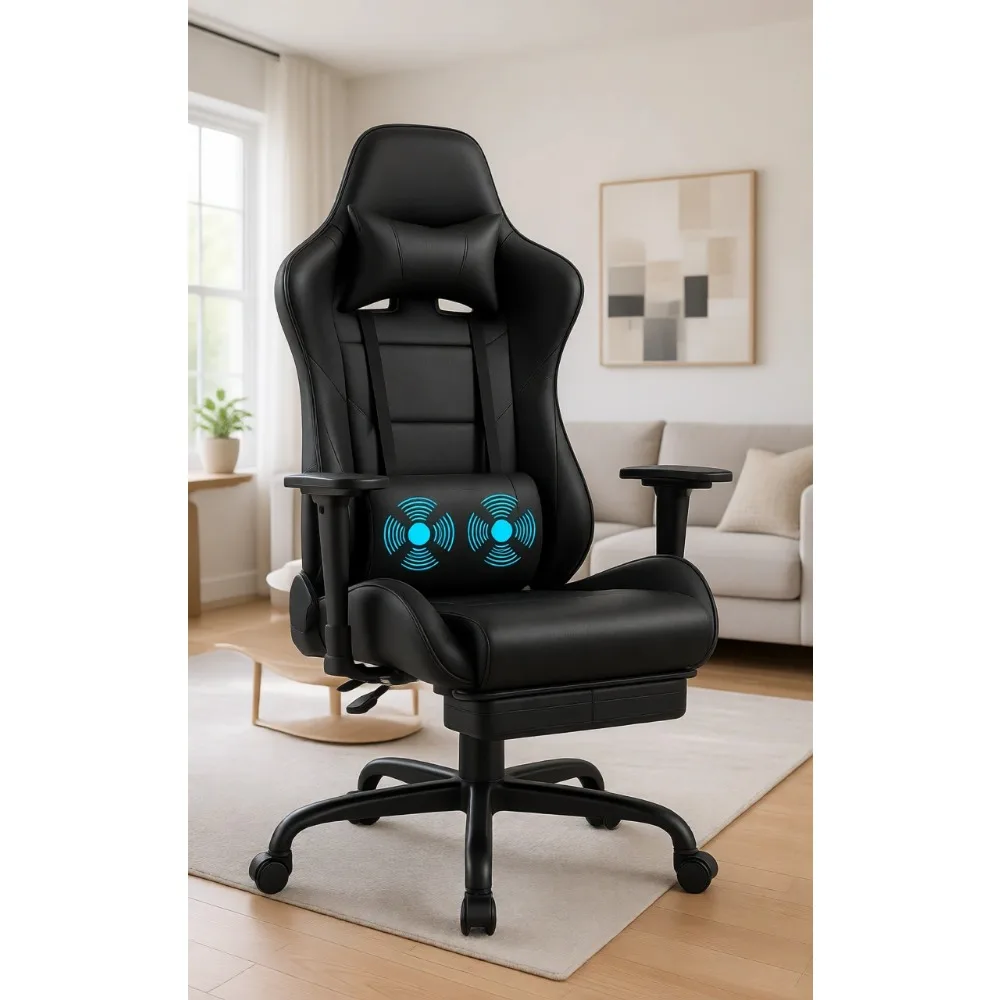 Massage - Chaise de jeu avec repose-pieds, massage,