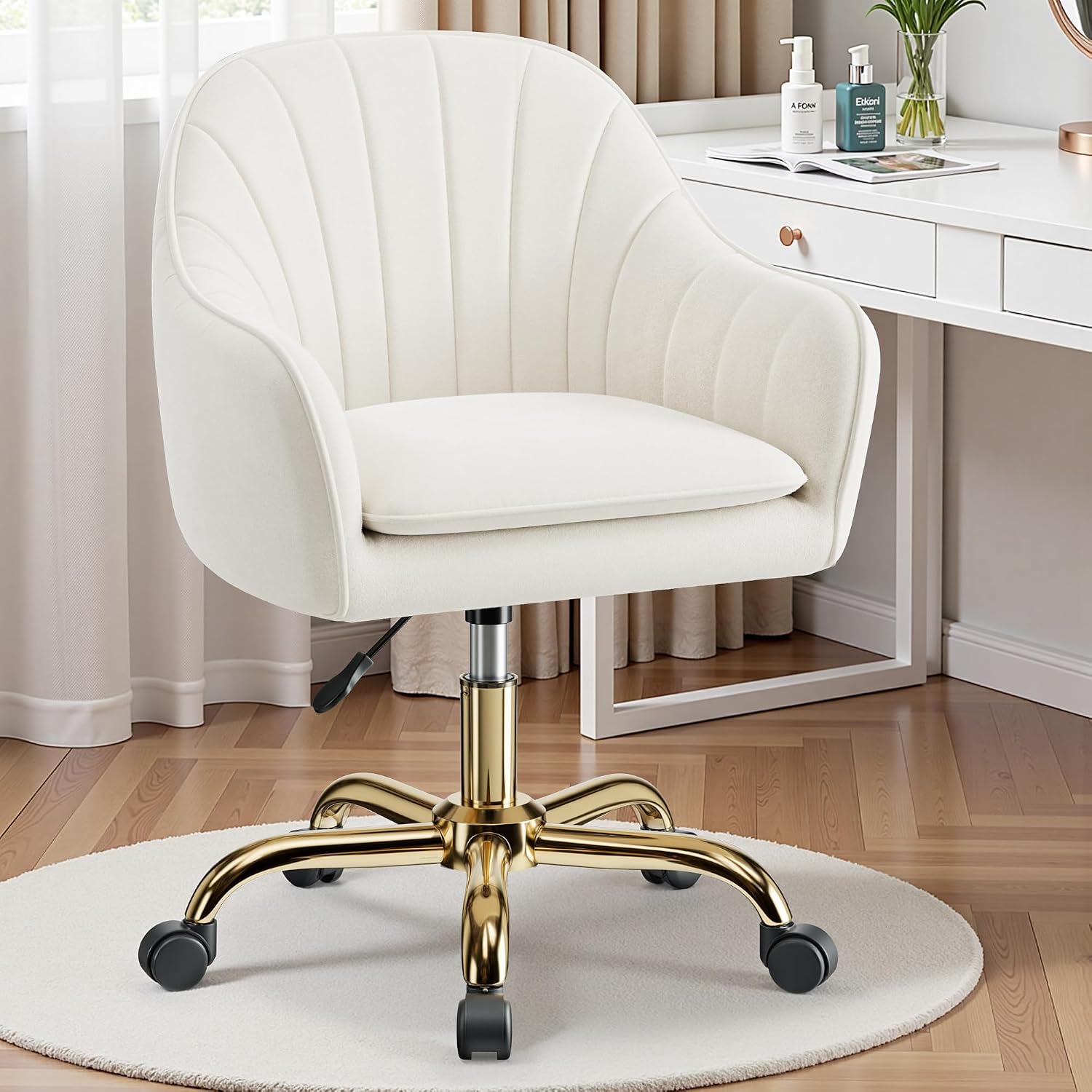 Chaise de coiffeuse sur roulet - Makeup avis et prix